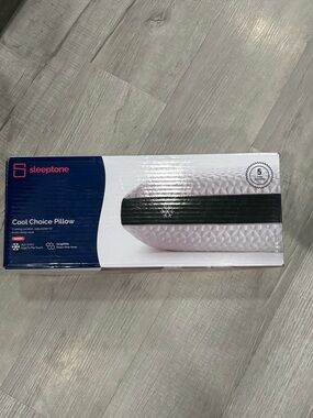 Sleeptone Cool Choice Pillow in White with Graphite Cooling Strip